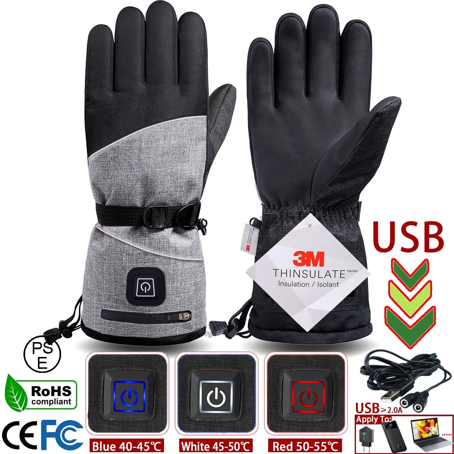 Warm Hands Winter 3M Heated Gloves